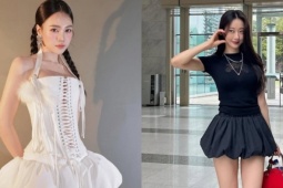Sao  ' ăn gian tuổi '  với chân váy đám mây