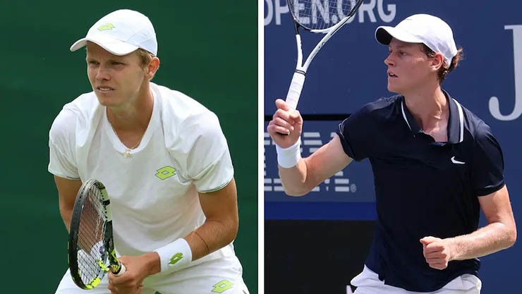 De Jong (bên trái) bị đánh giá thấp hơn Sinner