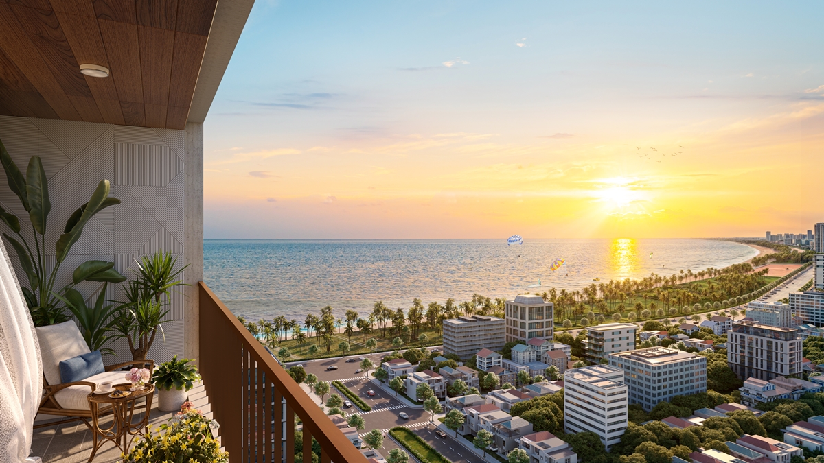 Tầm nhìn tuyệt đỉnh của căn hộ Sun Costa Residence. Ảnh phối cảnh minh họa Sun Property