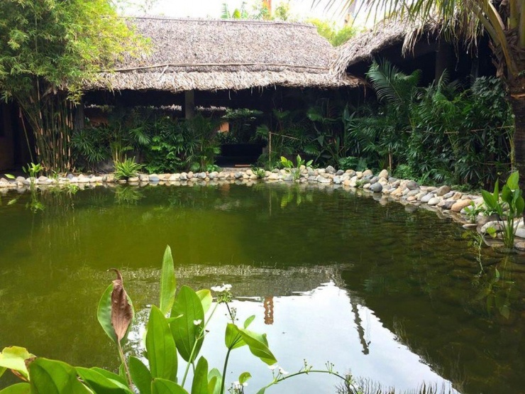 Hồ nước giúp bầu không khí thêm trong lành và mát rượi. Ảnh: FBNV