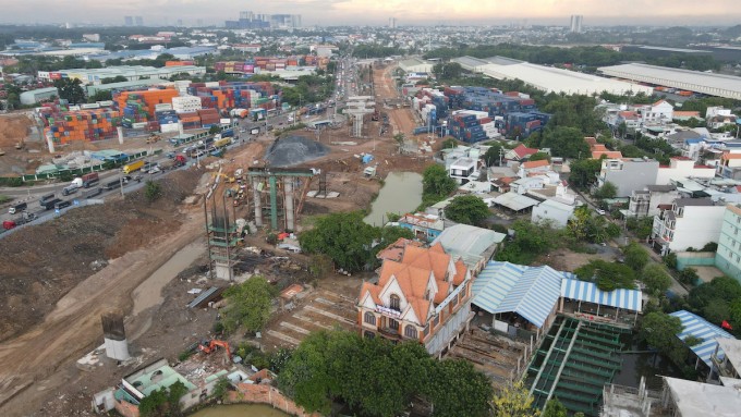 Căn nhà nằm bên dự án nút giao Tân Vạn thuộc phường Bình Thắng, TP Dĩ An. Ảnh: Phước Tuấn