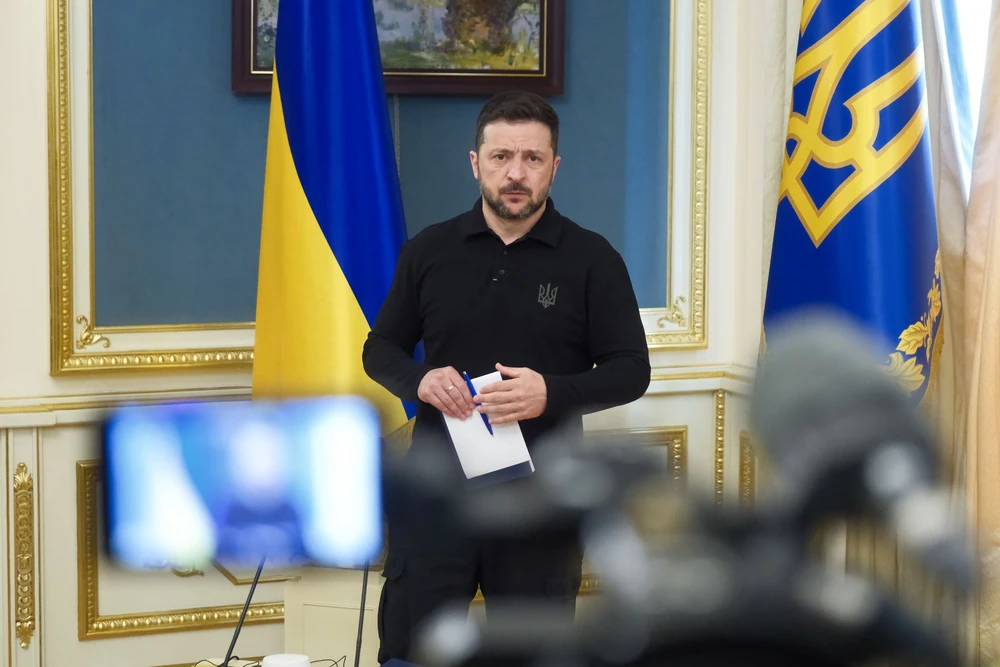Tổng thống Ukraine - ông Volodymyr Zelensky. Ảnh: GETTY IMAGES
