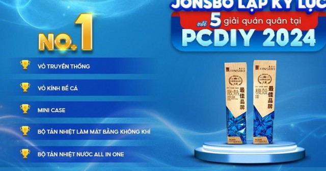Jonsbo lập kỷ lục đạt 5 giải quán quân tại Giải thưởng PCDIY 2024 tại Đài Loan
