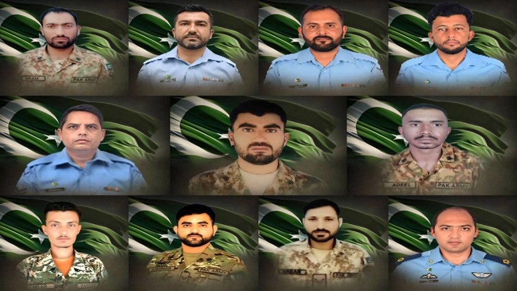 Pakistan công bố hình ảnh 11 quân nhân thiệt mạng do giao tranh với Ấn Độ (ảnh:&nbsp;Radio Pakistan)