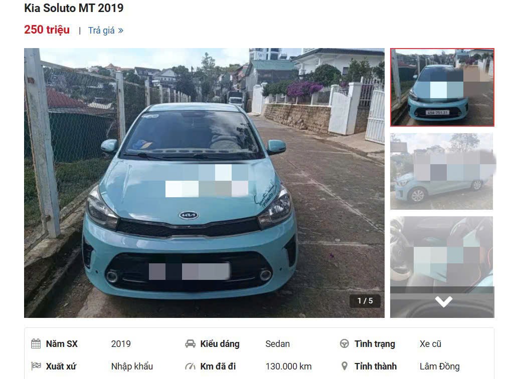 Tin rao bán xe. (Ảnh chụp màn hình)