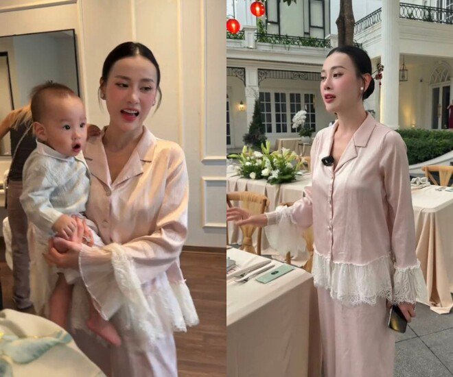 Phương Oanh dọn tiệc thôi nôi hoành tráng cho cặp song sinh, chuẩn dáng 