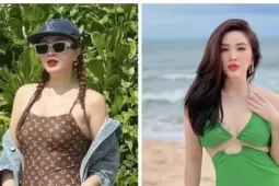 "Phú bà" Bảo Thy diện áo tắm khoe dáng gợi cảm