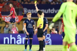 Căng thẳng trận Công an Hà Nội - Buriram, Quang Hải  &  Theerathon va chạm nảy lửa