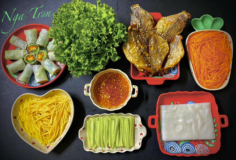 Cá nướng cuốn&nbsp;