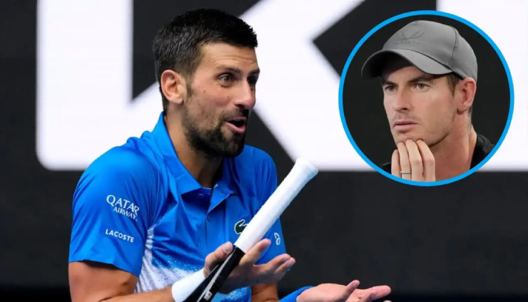 Nole (bên trái) chia tay Murray (ảnh nhỏ) sau 6 tháng hợp tác