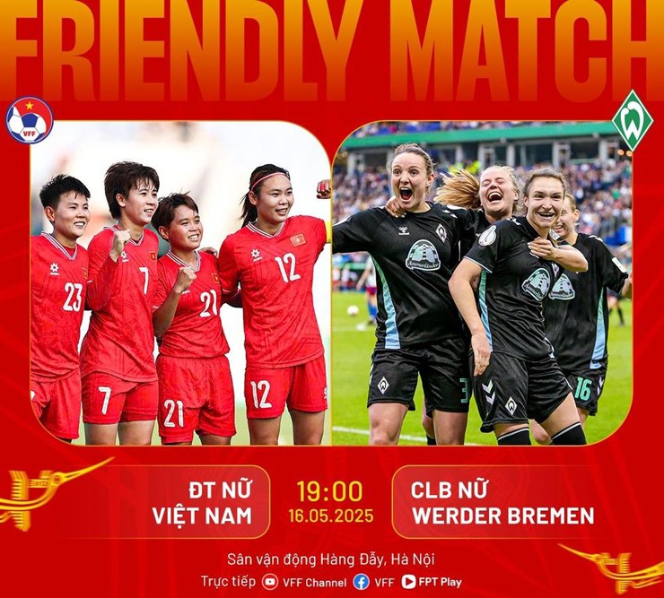 Tin mới nhất bóng đá tối 14/5: Werder Bremen mang binh hùng tướng mạnh đấu ĐT nữ Việt Nam - 1