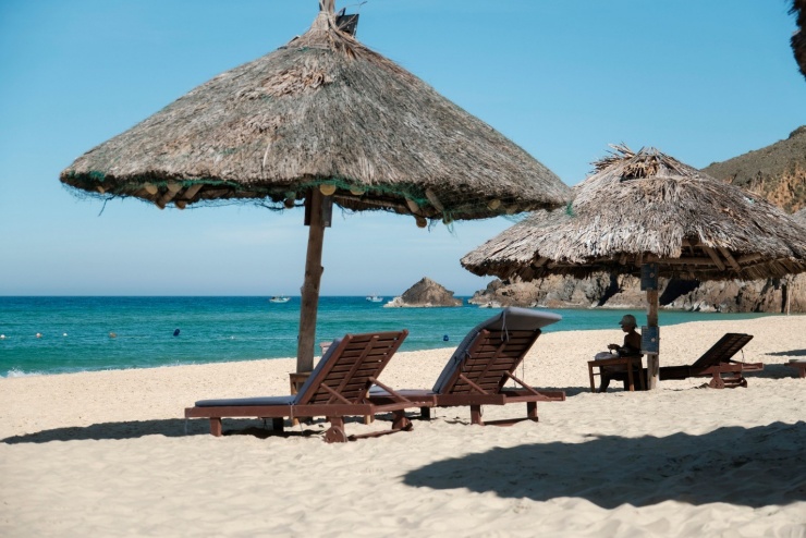 Bãi biển đẹp ở Quy Nhơn.