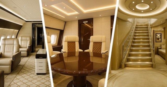 Choáng ngợp cung điện bay Boeing 747-8 mà Qatar...