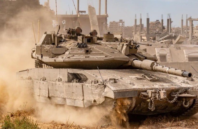 Xe tăng Israel tại dải Gaza ngày 9-5. Ảnh: IDF