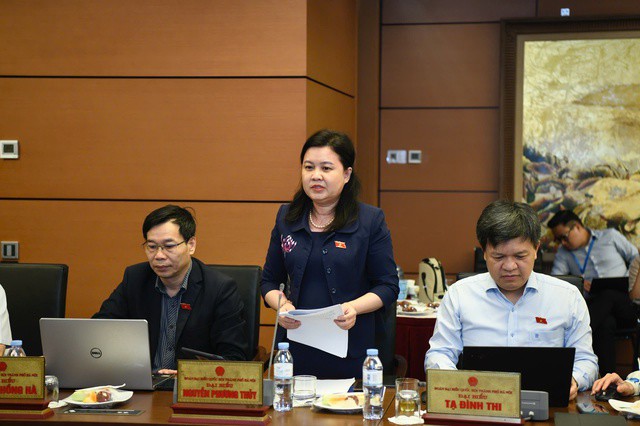 Đại biểu Nguyễn Phương Thủy tham gia thảo luận tổ chiều 15-5