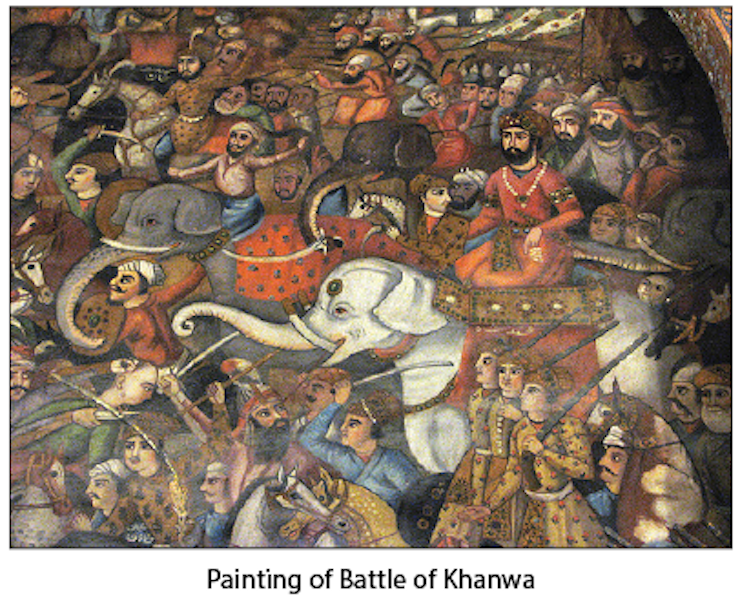 Minh họa trận Khanwa năm 1527.