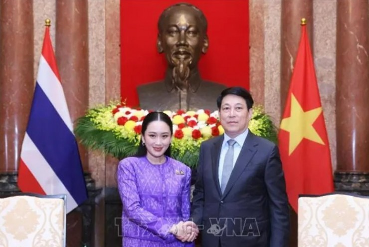 Chủ tịch nước Lương Cường tiếp Thủ tướng Thái Lan Paetongtarn Shinawatra