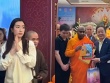Hoa hậu Đỗ Mỹ Linh tháp tùng Bầu Hiển đi chiêm bái xá lợi Phật, khí chất chuẩn dâu hào môn