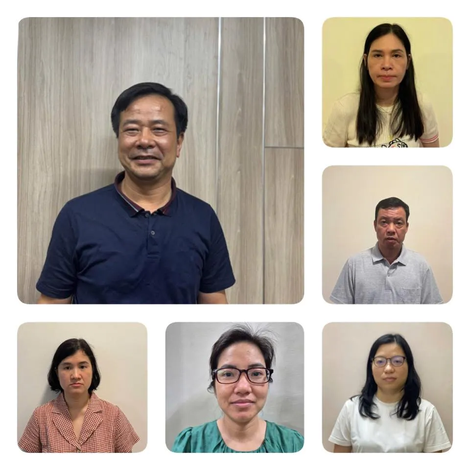 Các bị can bị khởi tố. Ảnh CA