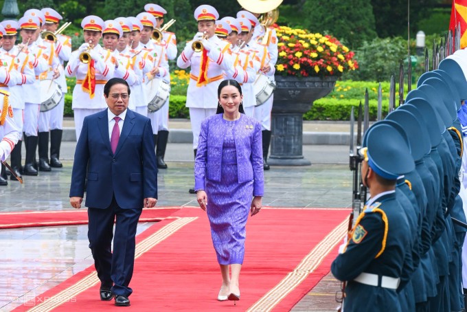 Thủ tướng Phạm Minh Chính chủ trì lễ đón Thủ tướng Thái Lan