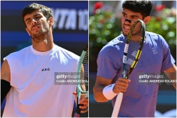Video tennis Alcaraz - Musetti: "Cơn mưa" điểm break, tie-break định đoạt (Bán kết Rome Open)