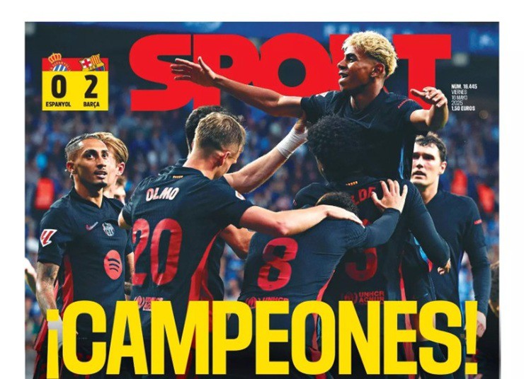 Trang nhất tờ SPORT ca ngợi&nbsp;Barcelona