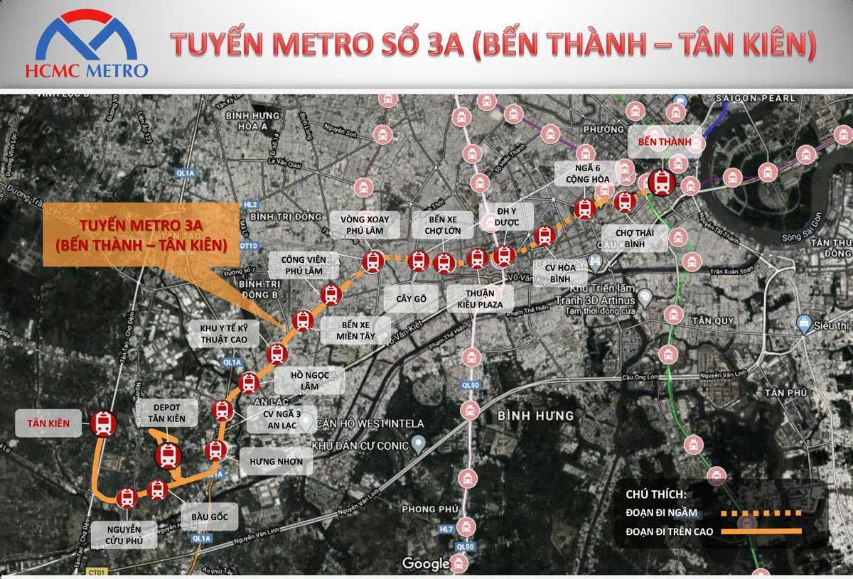 Toàn cảnh tuyến Metro 3A