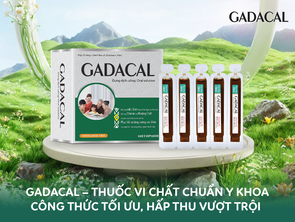  Gadacal - Thuốc vi chất chuẩn y khoa, công thức tối ưu, hấp thu vượt trội