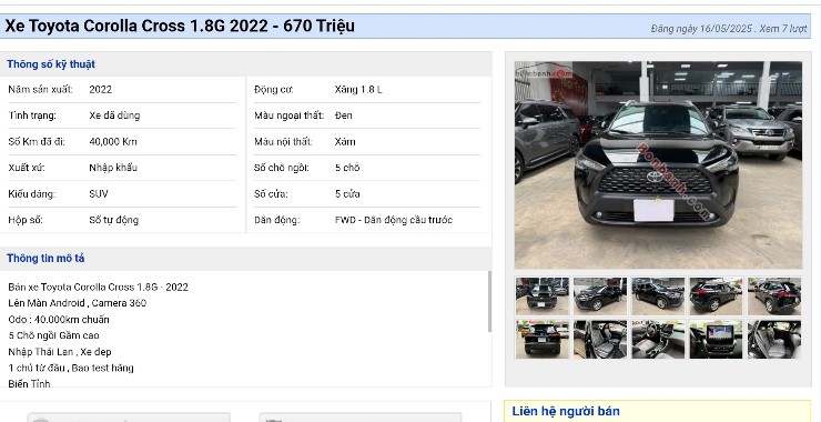 Toyota Corolla Cross bản G đời 2022 cũ giá rẻ có nên mua không? - 1