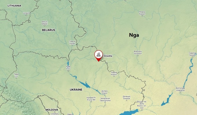 Vị trí Bilopillia. Ảnh: Mapy