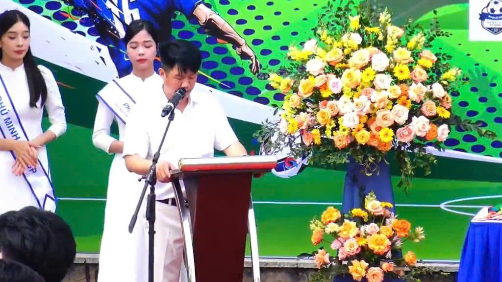 Ông Trần Thiên Tường - Chủ tịch Tập đoàn Phú Minh phát biểu chào mừng