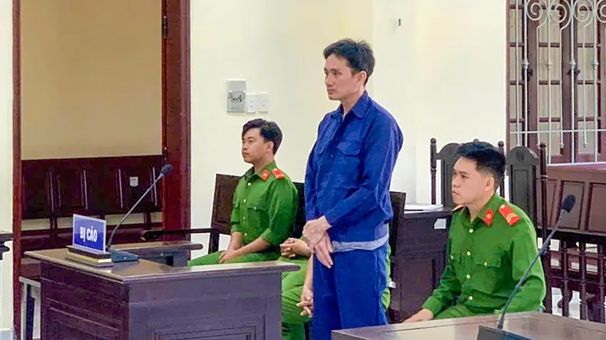 Bị cáo Đỗ Thái Em tại phiên xét xử sơ thẩm. Ảnh: BT