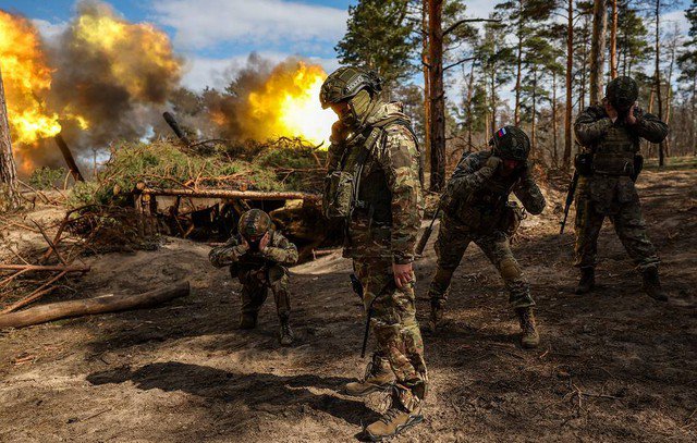 Binh lính Nga ở khu vực biên giới giáp Ukraine. Ảnh: Tass