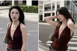 Khổng Tú Quỳnh diện áo xẻ sâu khoe dáng gợi cảm khi dạo phố