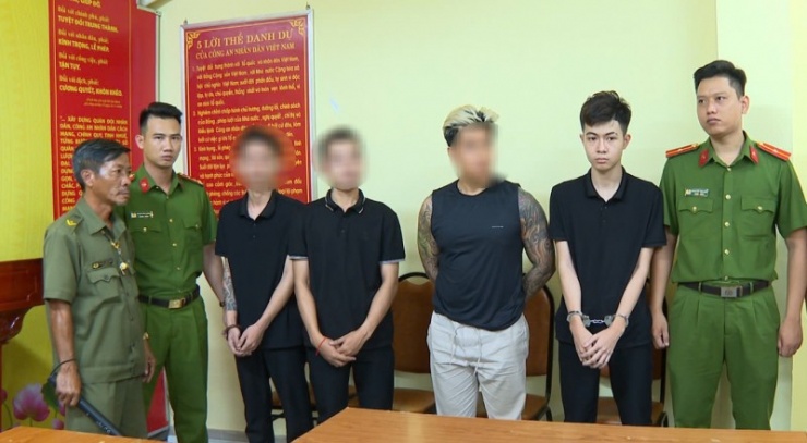 Các đối tượng tại Cơ quan Công an.