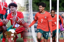 Con trai Ronaldo tỏa sáng giúp U15 Bồ Đào Nha vô địch, ăn mừng  " Siu "  như CR7
