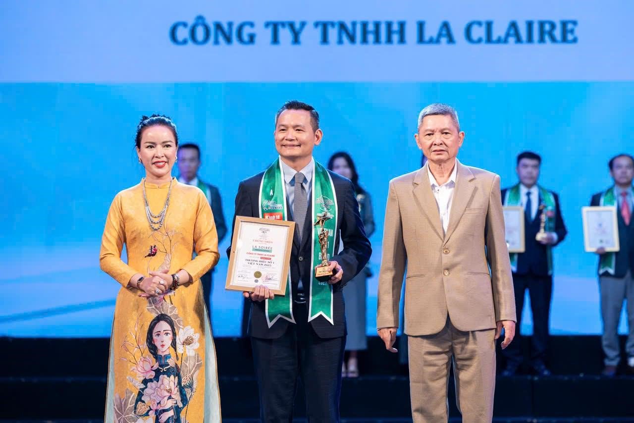 La Soirée được trao Hạng Vàng – Thương hiệu số 1 Việt Nam năm 2025 , ghi dấu ấn nổi bật trong ngành mỹ phẩm