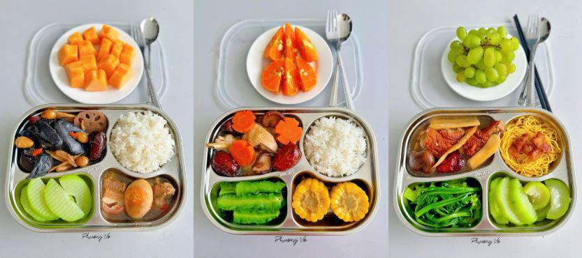 Những khay cơm đầy đủ dinh dưỡng&nbsp;