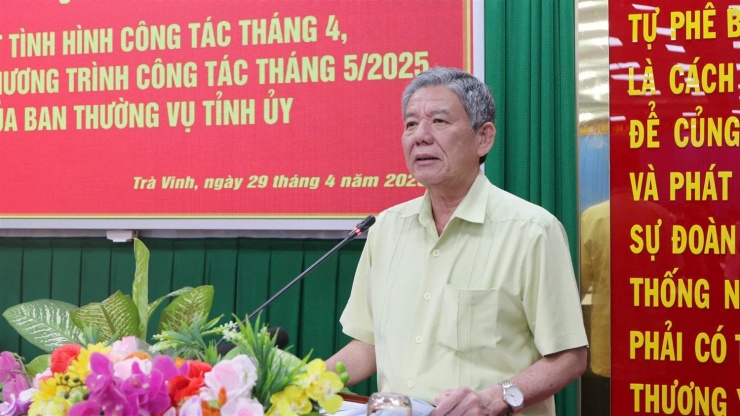 Bí thư Tỉnh ủy Trà Vinh Ngô Chí Cường. Ảnh: Cổng TTĐT Trà Vinh
