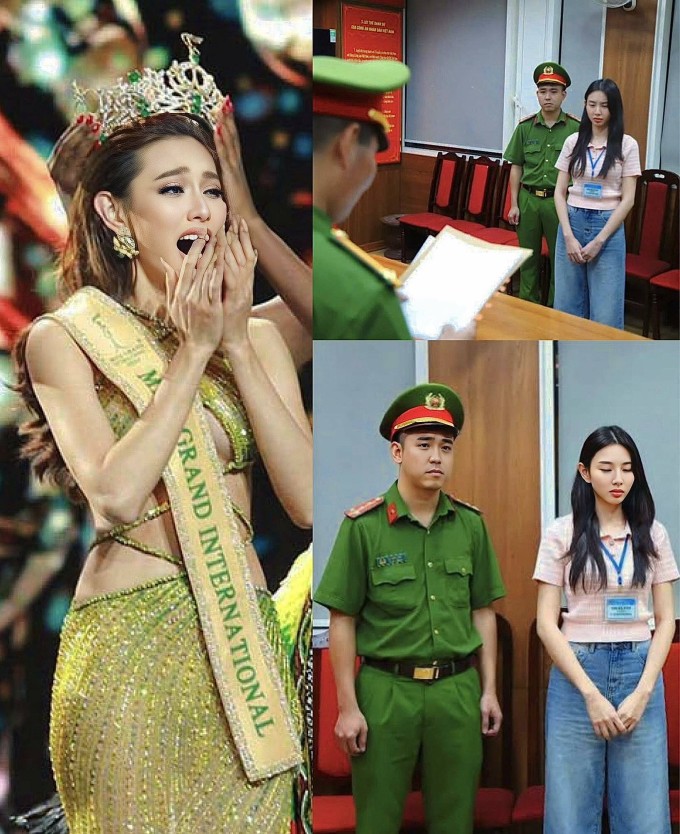 Hình ảnh Missosology đăng tải sau khi hoa hậu Thùy Tiên bị bắt.