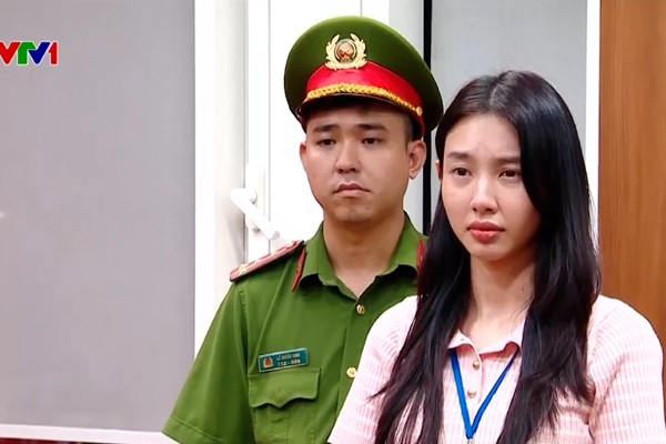 Hoa hậu Thùy Tiên chính thức bị khởi tố (ảnh VTV).