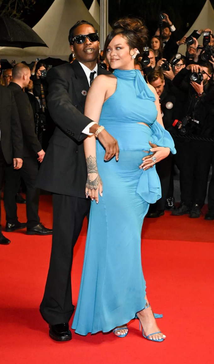 Rihanna và bạn trai trên thảm đỏ Cannes. Ảnh: Variety