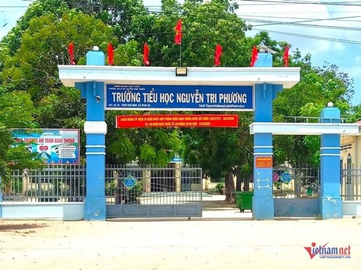 Trường Tiểu học Nguyễn Tri Phương nơi ông Lộc Quang Lý công tác. Ảnh: Trần Hoàn