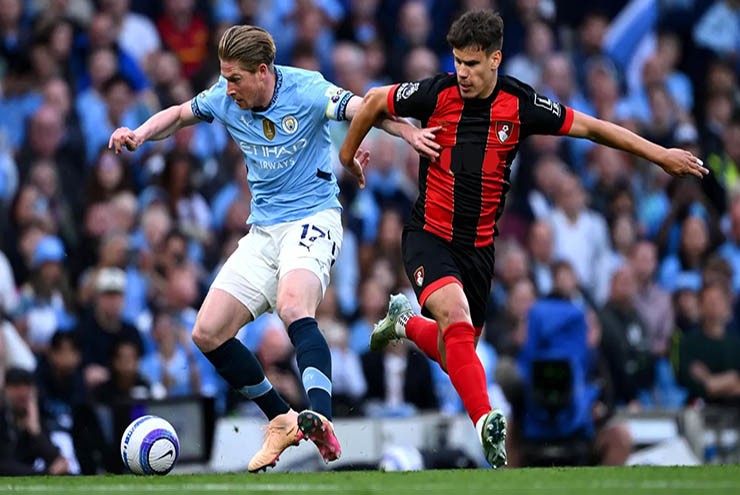 Video bóng đá Man City - Bournemouth: Điên rồ 2 thẻ đỏ, đoạn kết đẹp cho De Bruyne (Ngoại hạng Anh)
