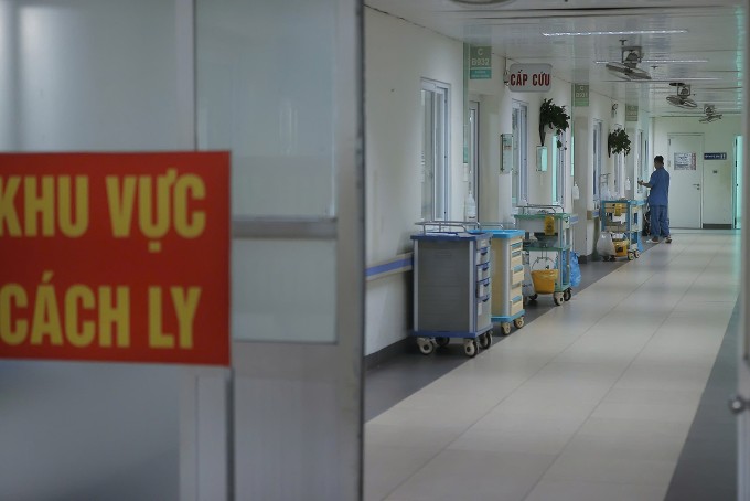 Khu vực cách ly tại Bệnh viện Thanh Nhàn, Hà Nội ngày 21/5. Ảnh:&nbsp;Bệnh viện cung cấp
