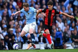 Video bóng đá Man City - Bournemouth: Điên rồ 2 thẻ đỏ, đoạn kết đẹp cho De Bruyne (Ngoại hạng Anh)