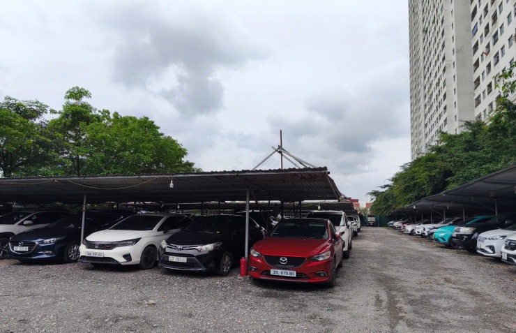 Hình ảnh bãi đỗ xe vi phạm liên quan đến vụ việc.
