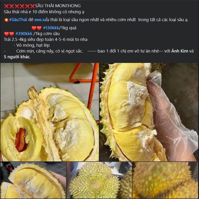 So với sầu riêng Ri 6 thì sầu Thái có giá cao hơn.