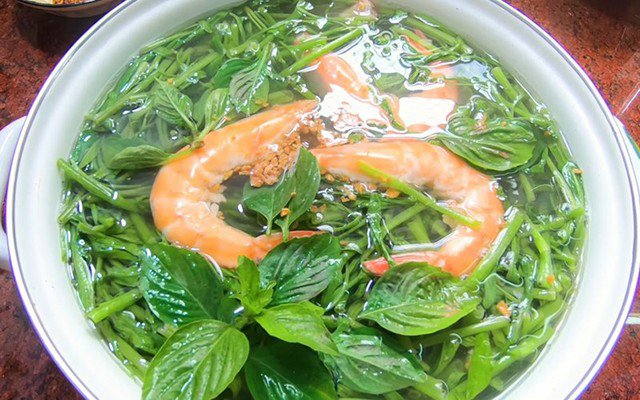Canh rau muống nấu tôm thơm ngon bổ dưỡng, dễ làm.