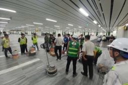 Nhà ga T3 sân bay Tân Sơn Nhất hở gạch lát sàn, nhà thầu nói gì?